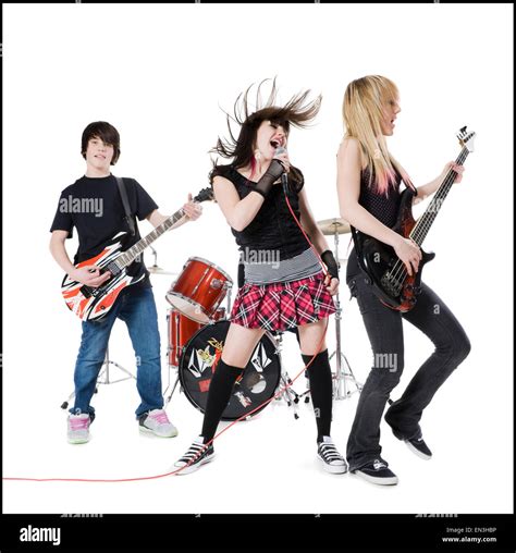 Teenage Rock Band Stock Photo Alamy