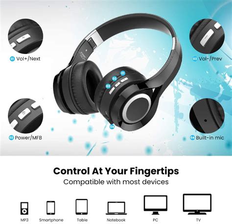 Bluetooth Headphones Elegiant S1 Over Ear Wireless Headset Bluetooth