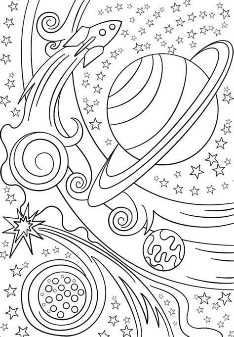 Space Trippy Coloring Page Free Printable Coloring Pages For Kids