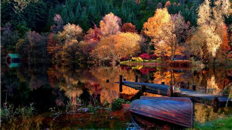 Autumn Lakeside Wallpapers Wallpaper Cave