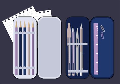 Vector Pencil Case Illustration Download Free Vector Art Stock