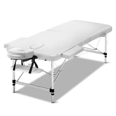Zenses 75cm Portable Aluminium Massage Table 2 Fold White Beauty Therapy Buy Massage Tables