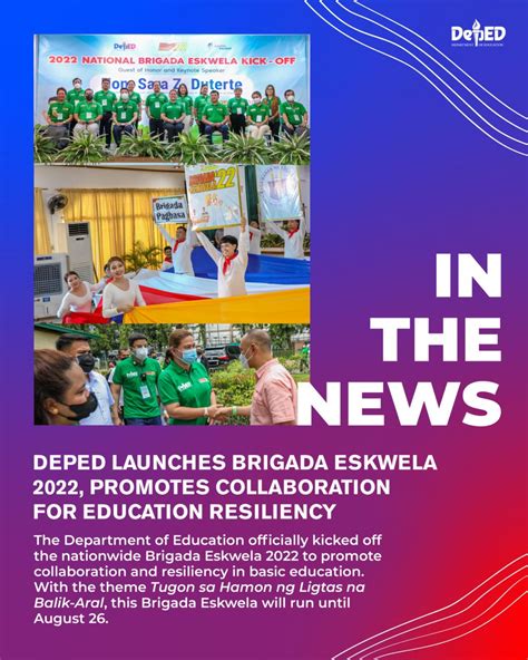 Deped Launches Brigada Eskwela 2022 Promotes Read Now