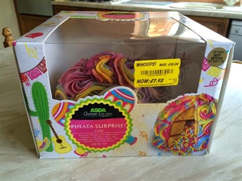 Asda photo birthday cakes to order. Reaching for Refreshment : Review- Asda Piñata Surprise! Cake