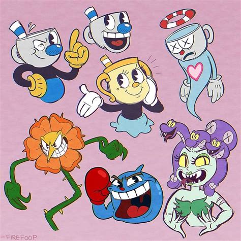 A Page Of Cuphead Sketches By Firefoop On Deviantart Cartoon Styles