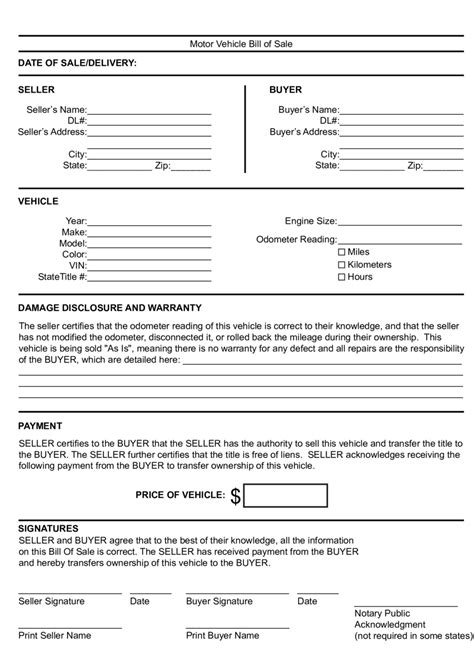 2022 Bill Of Sale Form Fillable Printable Pdf Forms Handypdf Images