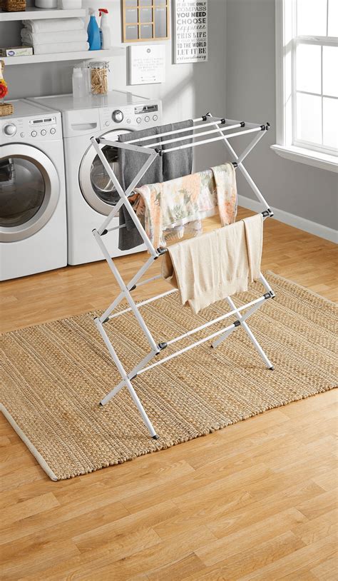 Buy Mainstays Expandable Steel Laundry Drying Rack White Online At