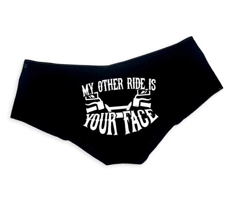 My Other Ride Is Your Face Panties Naughty Funny Sexy Biker Babe Chick Bachelorette Party T