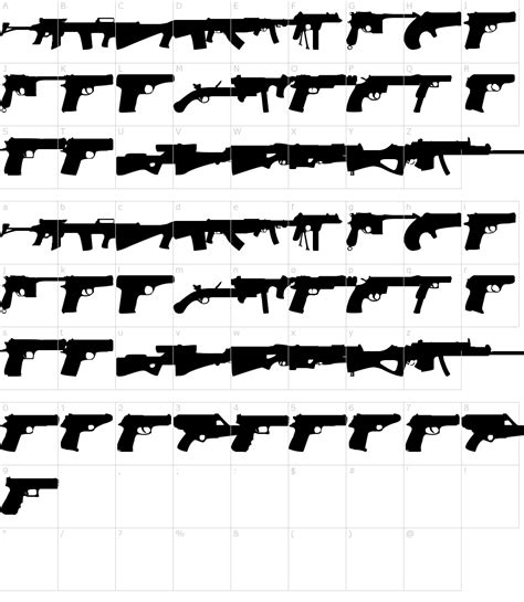Gun Letter Font