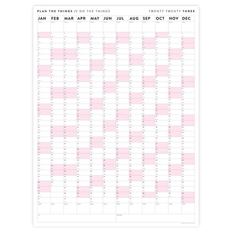 Giant 2023 Wall Calendar 2023 Large Wall Planner Annual Etsy Uk