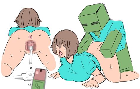 Kanden Ki Steve Minecraft Minecraft Highres Tagme 1girl Ass