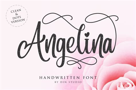 Angelina Font By Din Studio · Creative Fabrica Handwritten Fonts