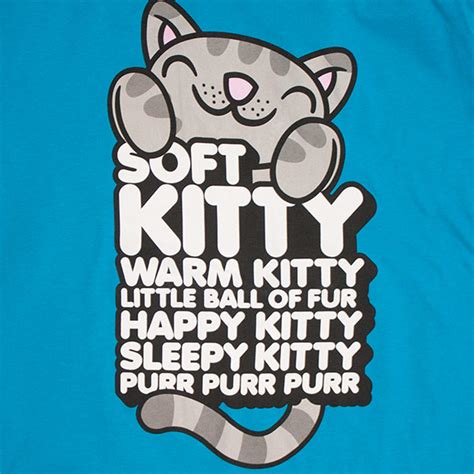 Big Bang Theory Soft Kitty Womens Blue T Shirt