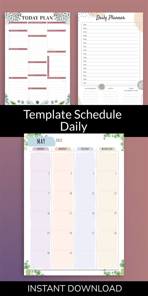 Keep All Your Tasks In Order With This Schedule Daily It Contains Some