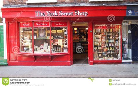 Shop Front In The Historic City Of York Northern England Editorial