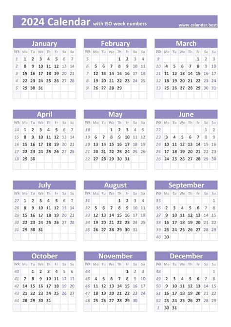 Week Numbers And Dates 2024 Jeri Rodina