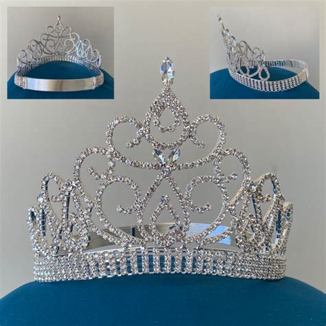 Beauty Pageant Silver Contoured Crown Tiara Crowndesigners Beauty Pageant Tiaras And Crowns