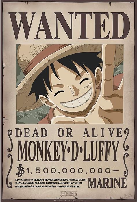ABYstyle One Piece Poster Wanted Luffy New X Amazon Es Hogar