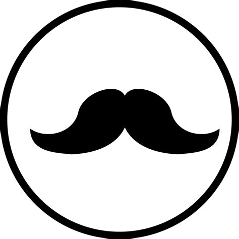Mustache In A Circle Svg Png Icon Free Download 30225