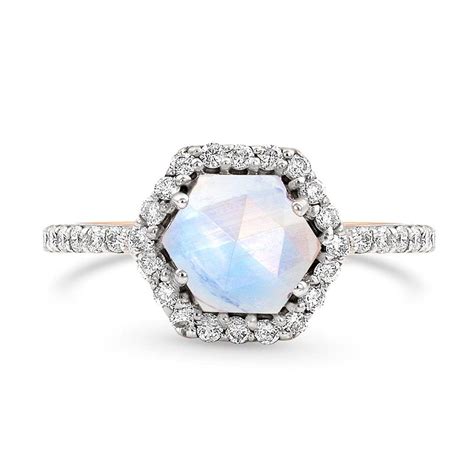 Shop with confidence on ebay! Solid 14kt Rose Gold Moonstone Ring with Diamonds - Abundance | Gold moonstone ring, Rose gold ...