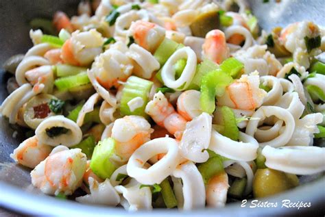 Traditionally, we can't eat meat, so, of course. Seafood Salad Marinated for Christmas Eve | Recipe | Sea ...