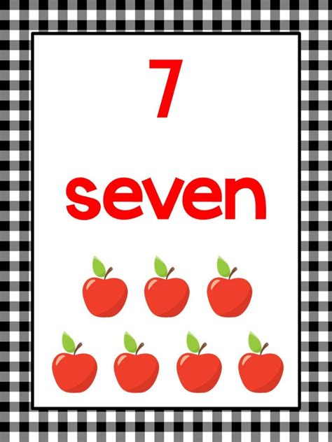 20 Printable Apple Themed Numbers Posters Numbers 1 20 Etsy