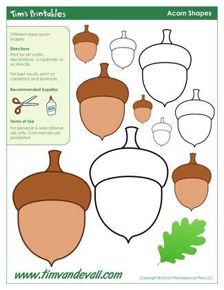 Gograph allows you to download affordable illustrations and eps vector clip art. Acorn Templates | Fall coloring pages, Arts and crafts ...