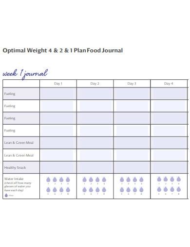 Free 5 Weight Journal Samples In Pdf