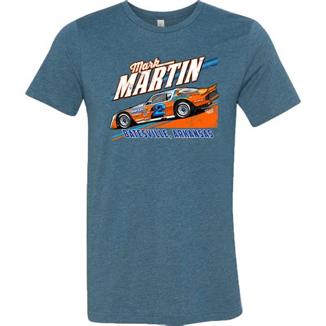 Teal Retro 2 T Shirt Mark Martin Merchandise