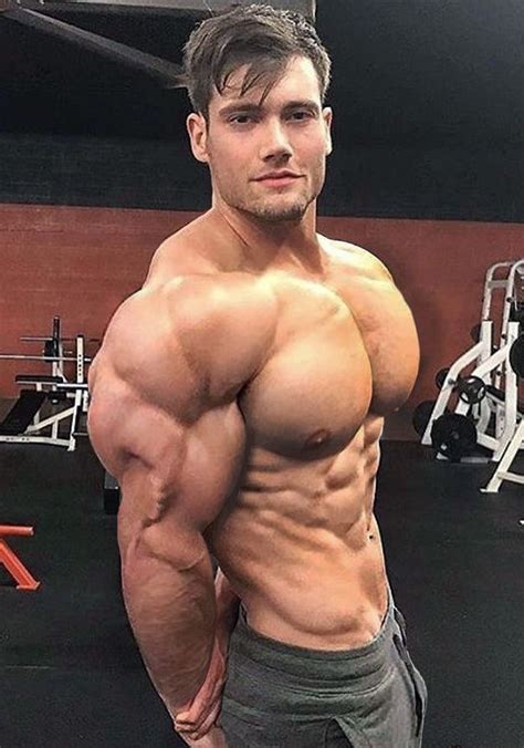 Shirtless Male Muscular Huge Flexing Arms Body Builder Beefcake Photo