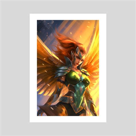 Hawkgirl An Art Print By Gen Art Inprnt