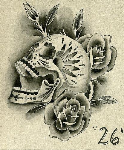 15 Best Skull Tattoo Flash For Women Images Skull Tattoo Designs