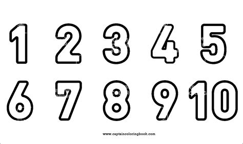 1 10 numbers coloring numbersworksheetcom