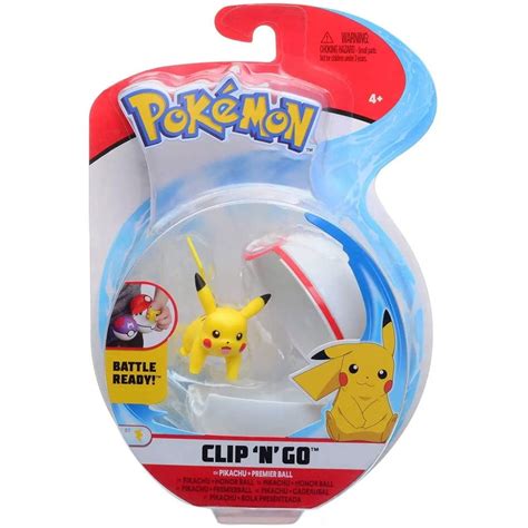 Jazwares Pokemon Clip N Go S1 Poke Ball And Figure Pikachu W