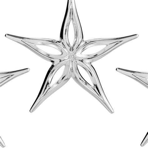Silver Star Christmas Ornaments Set Of 3 Nambe Silver Superstore