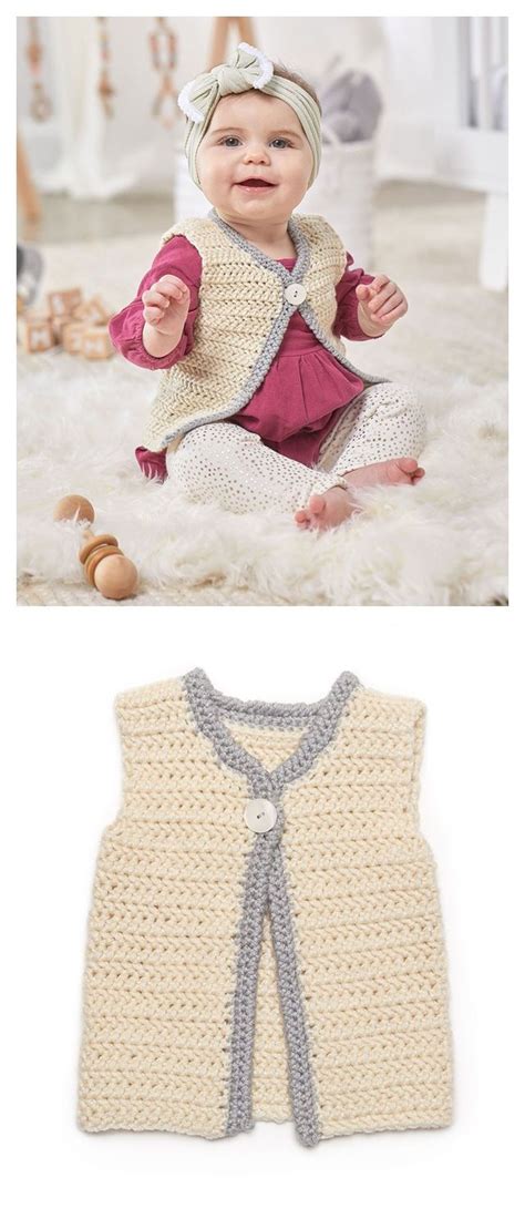 Classic Baby Vest Free Crochet Pattern Knitting Projects Crochet Vest