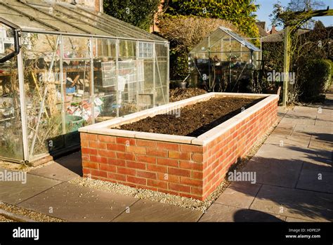 New Raised Brick Planter To Simplify Gardening For Pensioners Stock