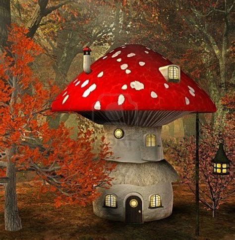 Mushroom House ~ Yes I Would Live Here Graphic Art Mushroom House