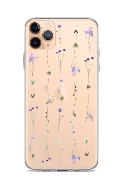 The iphone 11 pro is an astonishingly beautiful phone, and you shouldn't hide it behind a big, bulky case. Purple Wild Flower Clear iPhone 11 Pro Case Minimalist ...