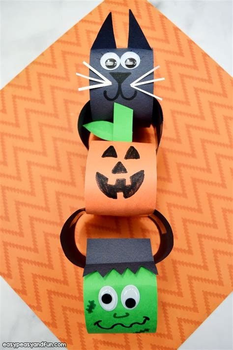 Halloween Paper Chains Halloween Crafts For Kids Halloween Crafts