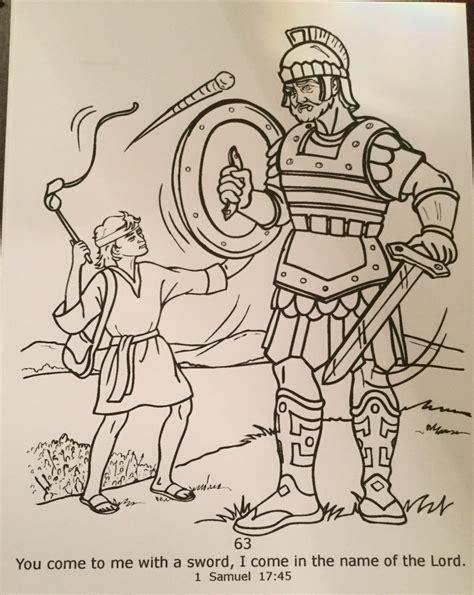 David And Goliath Coloring Pages Printable