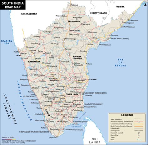 South India Road Map Road Map Of South India
