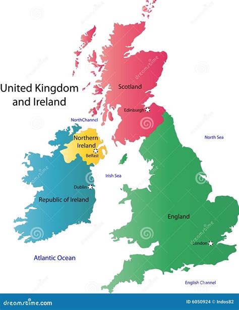 Uk And Ireland Map Stock Images Image 6050924