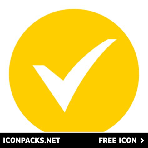 Free Yellow Check Mark Approval Svg Png Icon Symbol Download Image