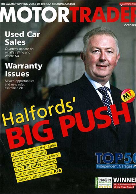 Front Cover And Picture Spread In Motor Trader Magazine Birmingham