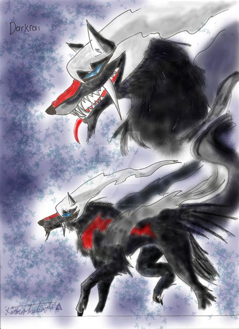 Darkrai Wolf Form Colored By Subwaymastermegumi On Deviantart