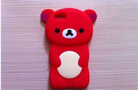3d Cute Cartoon Rilakkuma Teddy Bear Soft Silicone Skin Case For Iphone