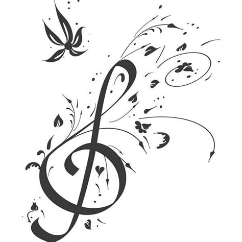 Floral Note Treble Clef Coloring Page : Color Luna