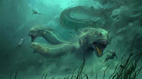 Fantasy Sea Monster Hd Wallpaper By Jonas Åkerlund