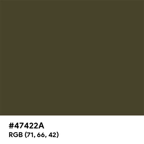 Army Green Color Hex Code Is 47422a